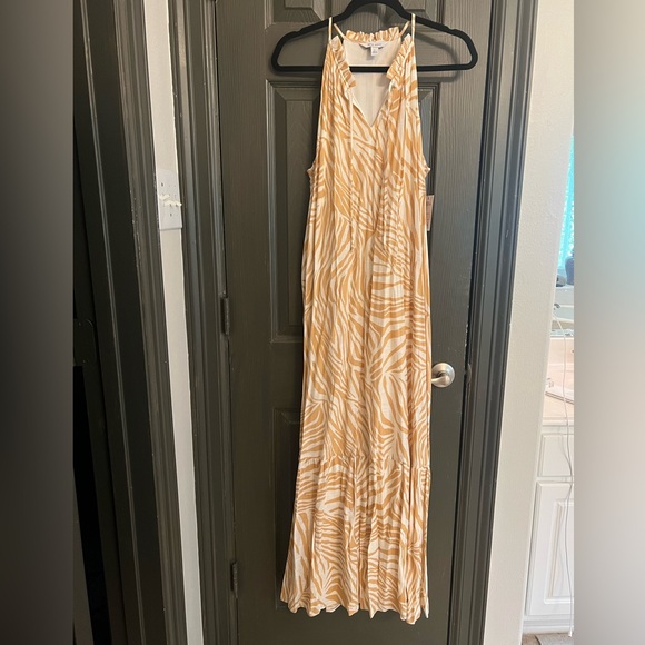 NWT NINE WEST TIERED PEASANT MAXI DRESS SZ LARGE - Picture 1 of 3